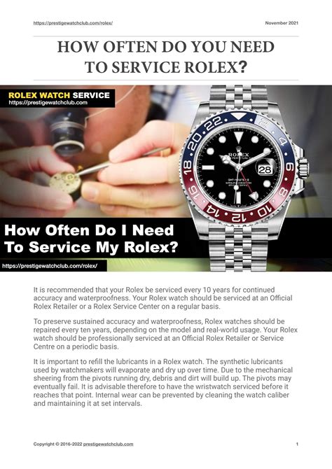 how often rolex service